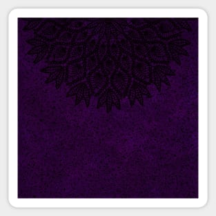 Purple and Black Filigree Sticker